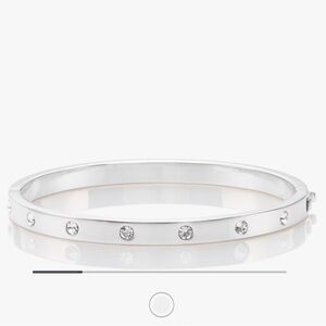 Kate Spade • Set In Stone Hinged Bangle • Silver